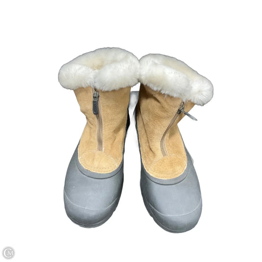 Boots Ankle Flats By Sorel In Brown & Cream, Size: 8