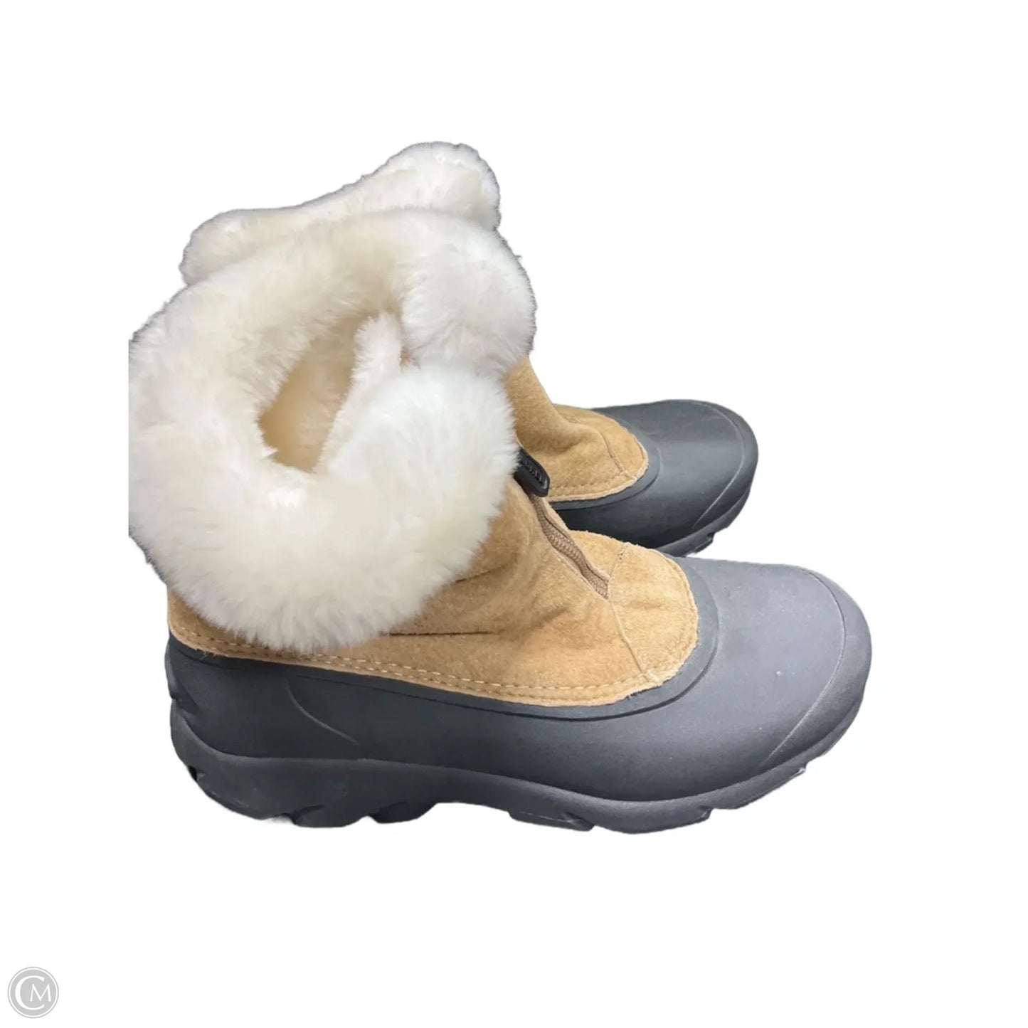 Boots Ankle Flats By Sorel In Brown & Cream, Size: 8