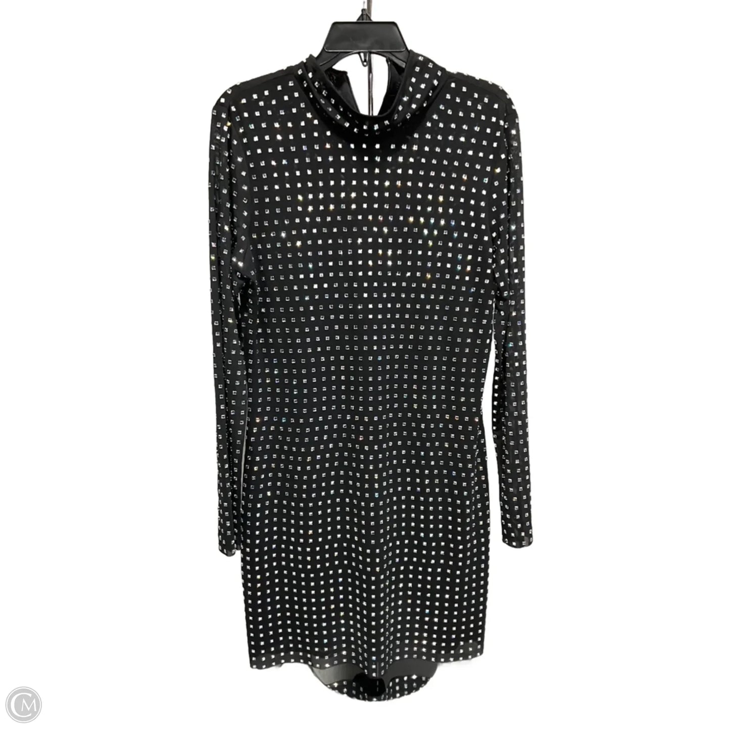 Dress Party Short By Steve Madden In Black & Silver, Size: L