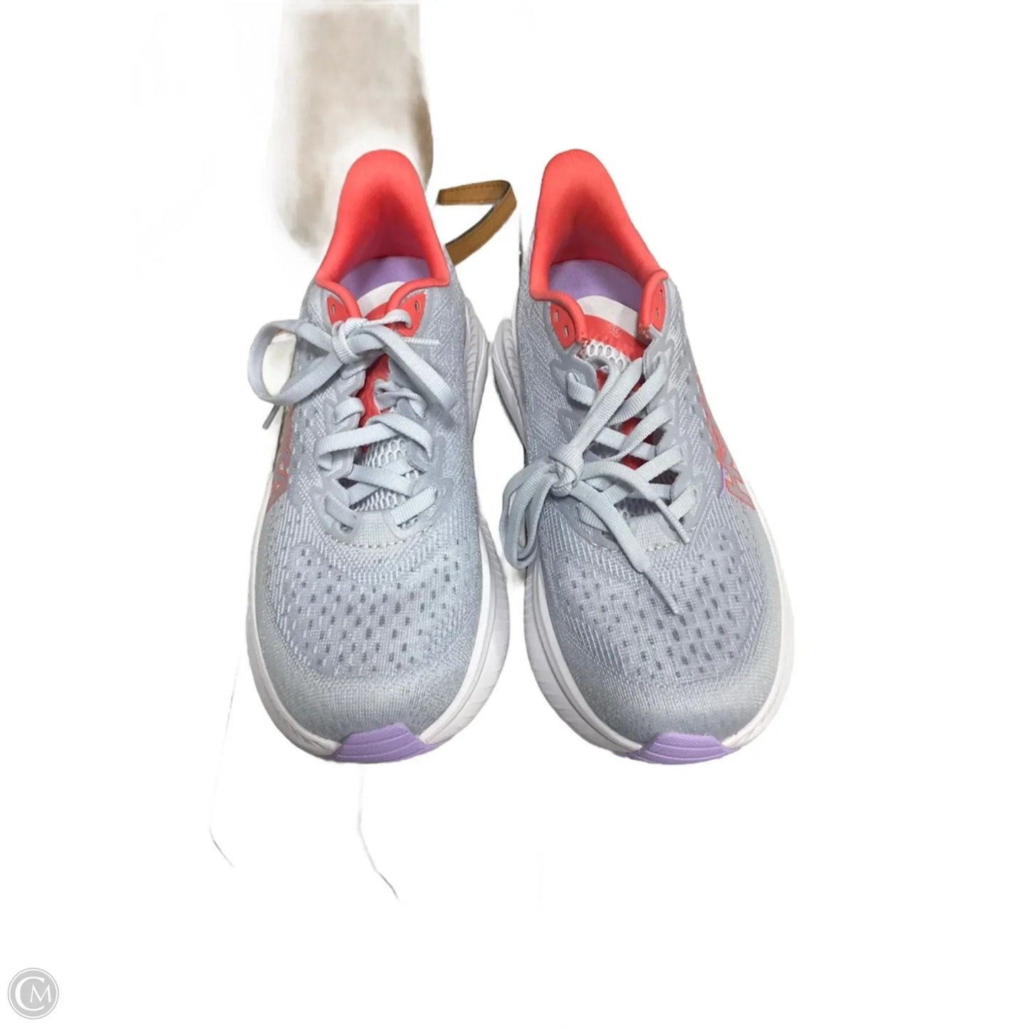 Shoes Athletic By Hoka In Grey & Orange, Size: 6.5