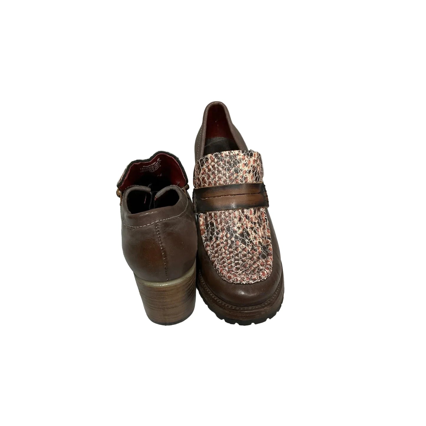 Shoes Heels Block By Freebird In Brown, Size: 9