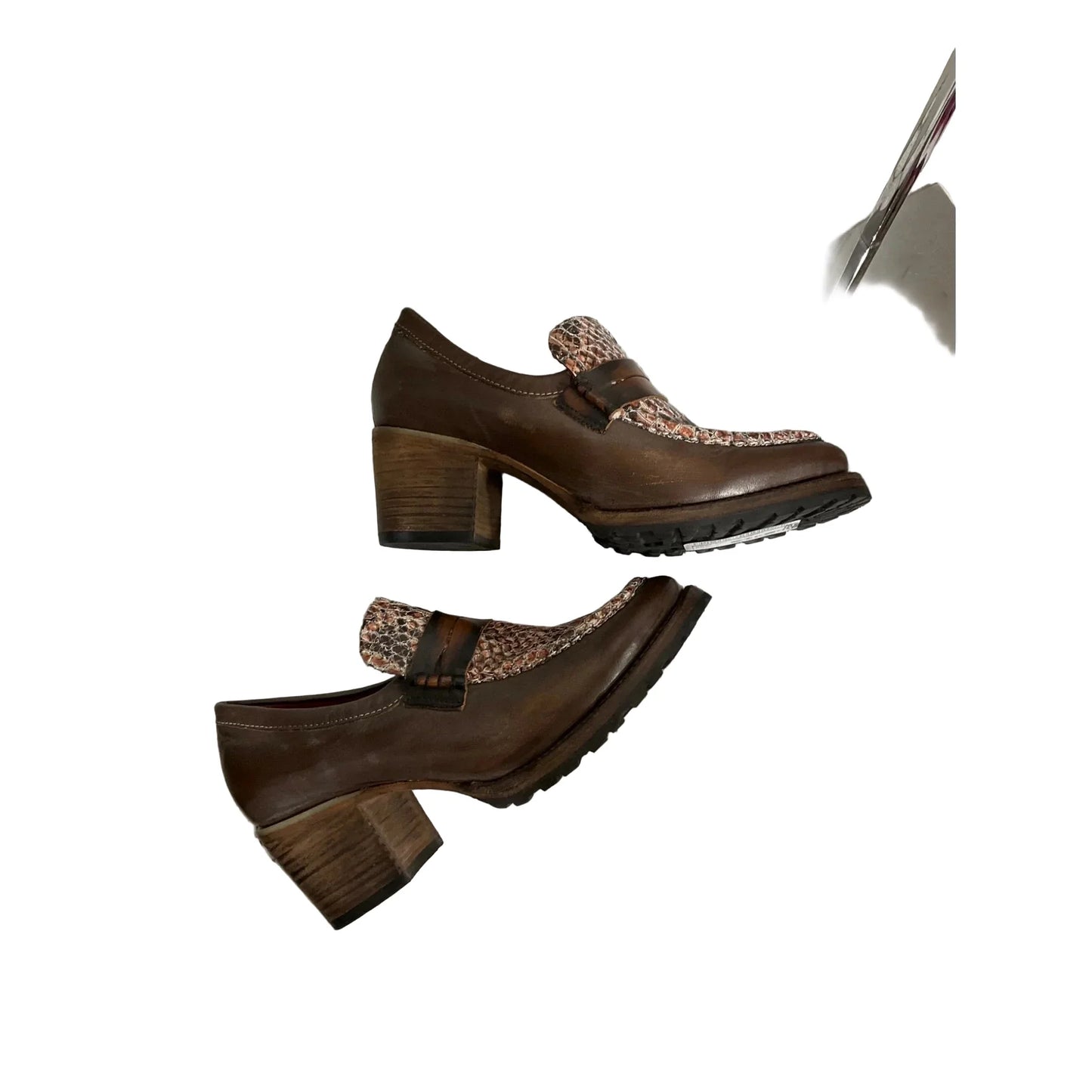 Shoes Heels Block By Freebird In Brown, Size: 9