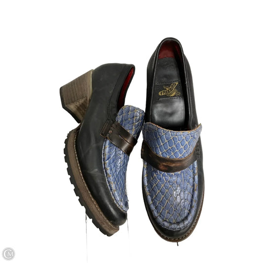 Shoes Heels Block By Freebird In Blue, Size: 9