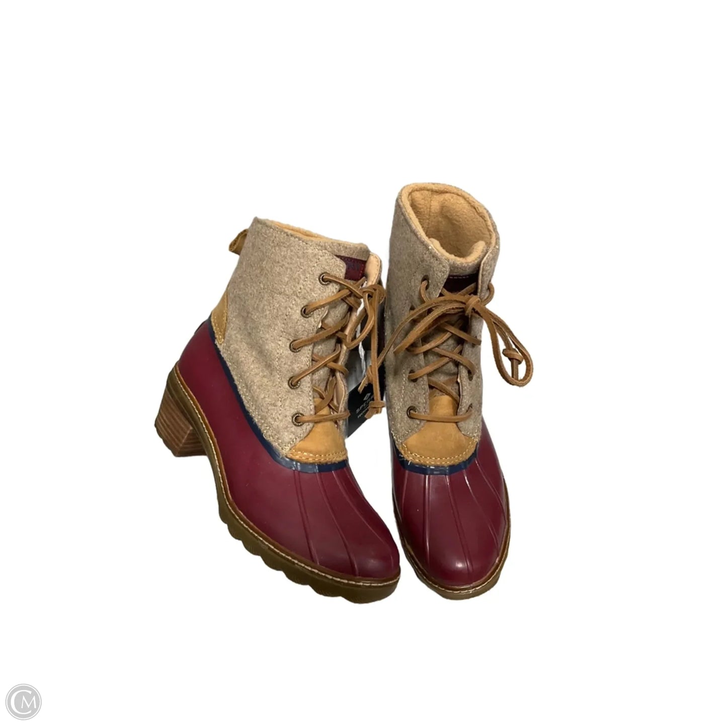 Boots Hiking By Sperry In Red & Tan, Size: 8.5