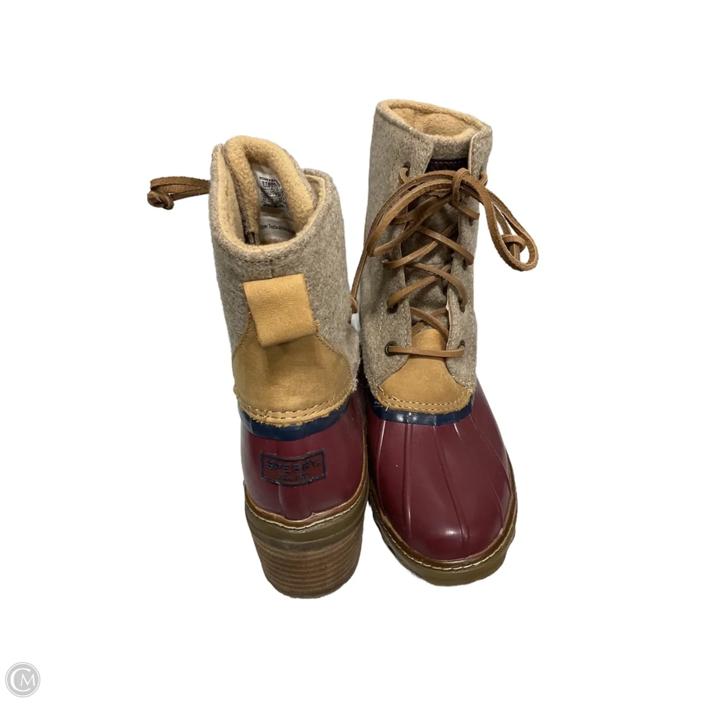 Boots Hiking By Sperry In Red & Tan, Size: 8.5