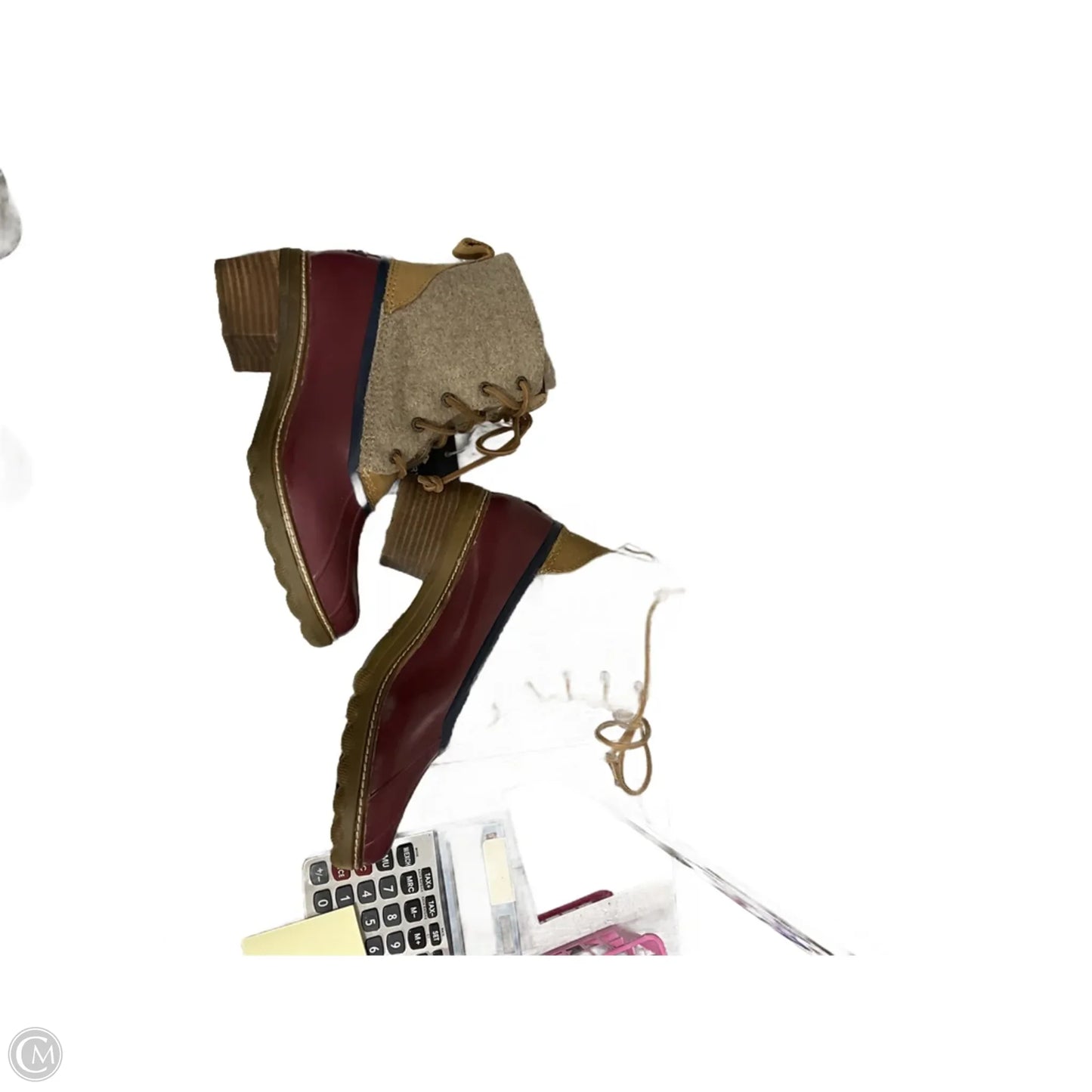 Boots Hiking By Sperry In Red & Tan, Size: 8.5