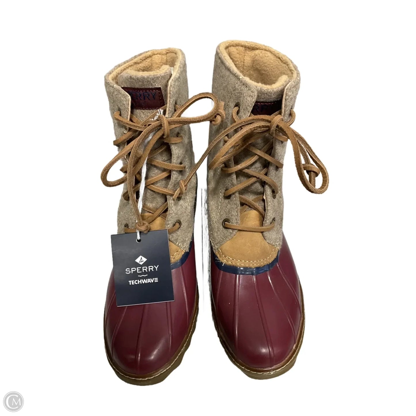Boots Hiking By Sperry In Red & Tan, Size: 8.5