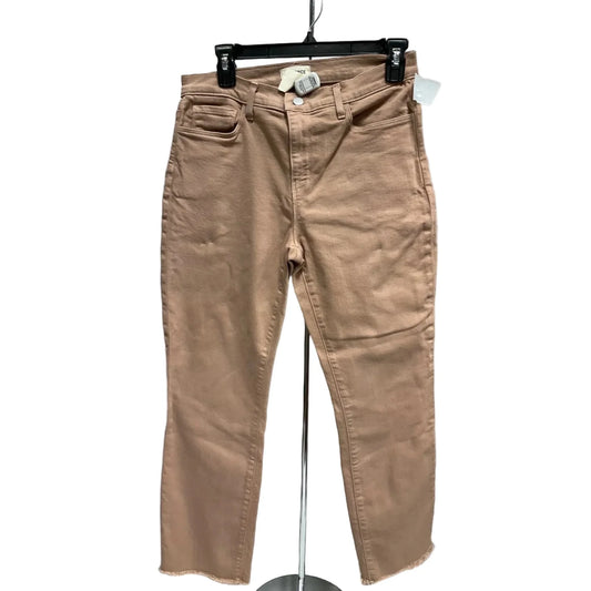 Jeans Straight By L Agence In Tan, Size: 8