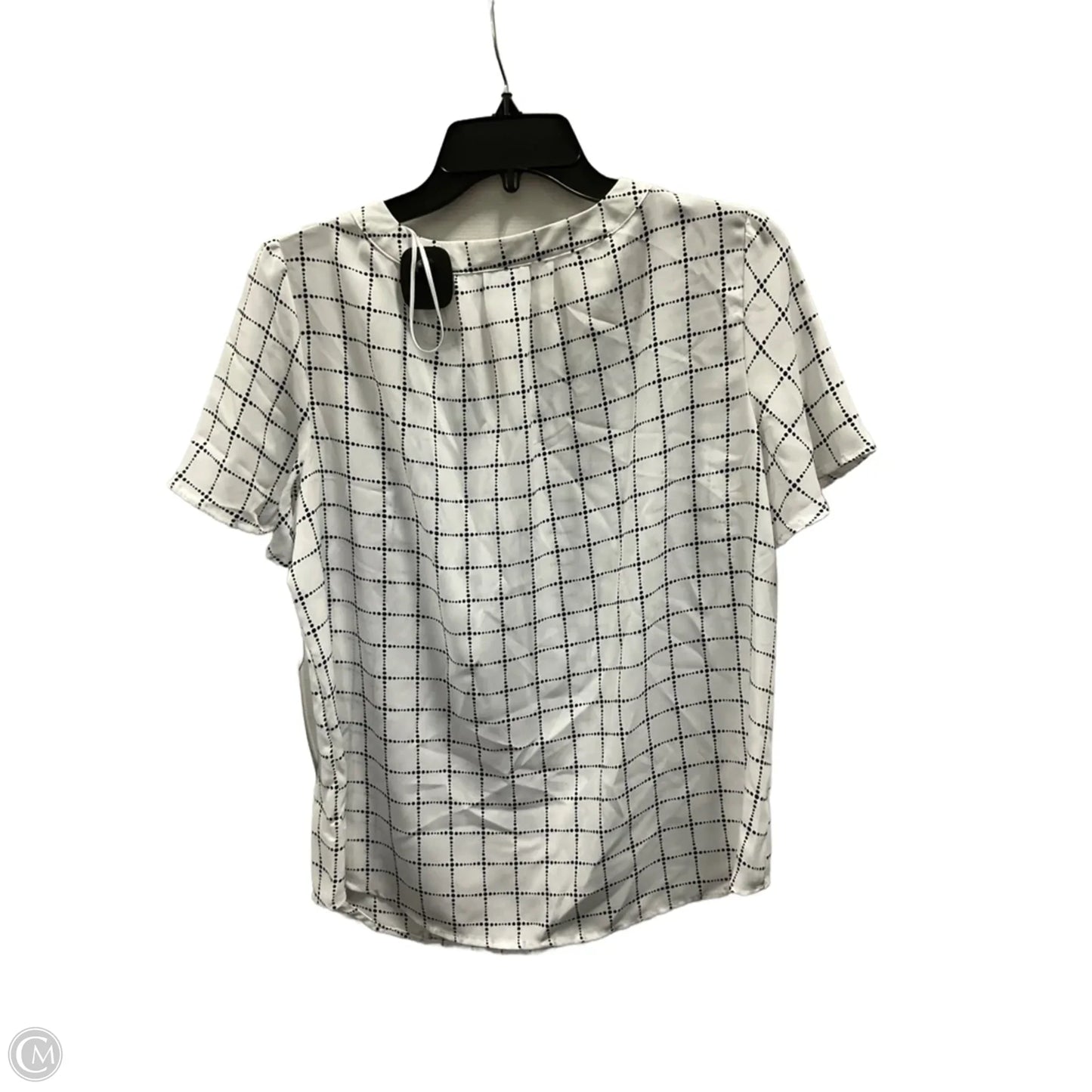Top Short Sleeve Basic By Liz Claiborne In Black & White, Size: S