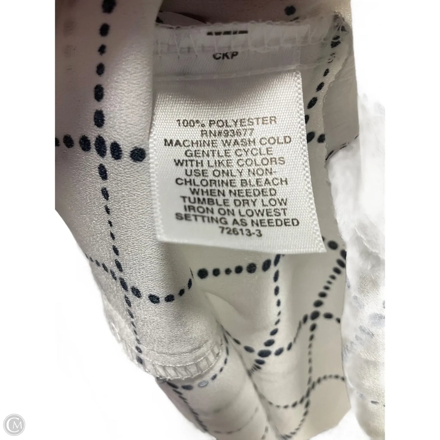 Top Short Sleeve Basic By Liz Claiborne In Black & White, Size: S