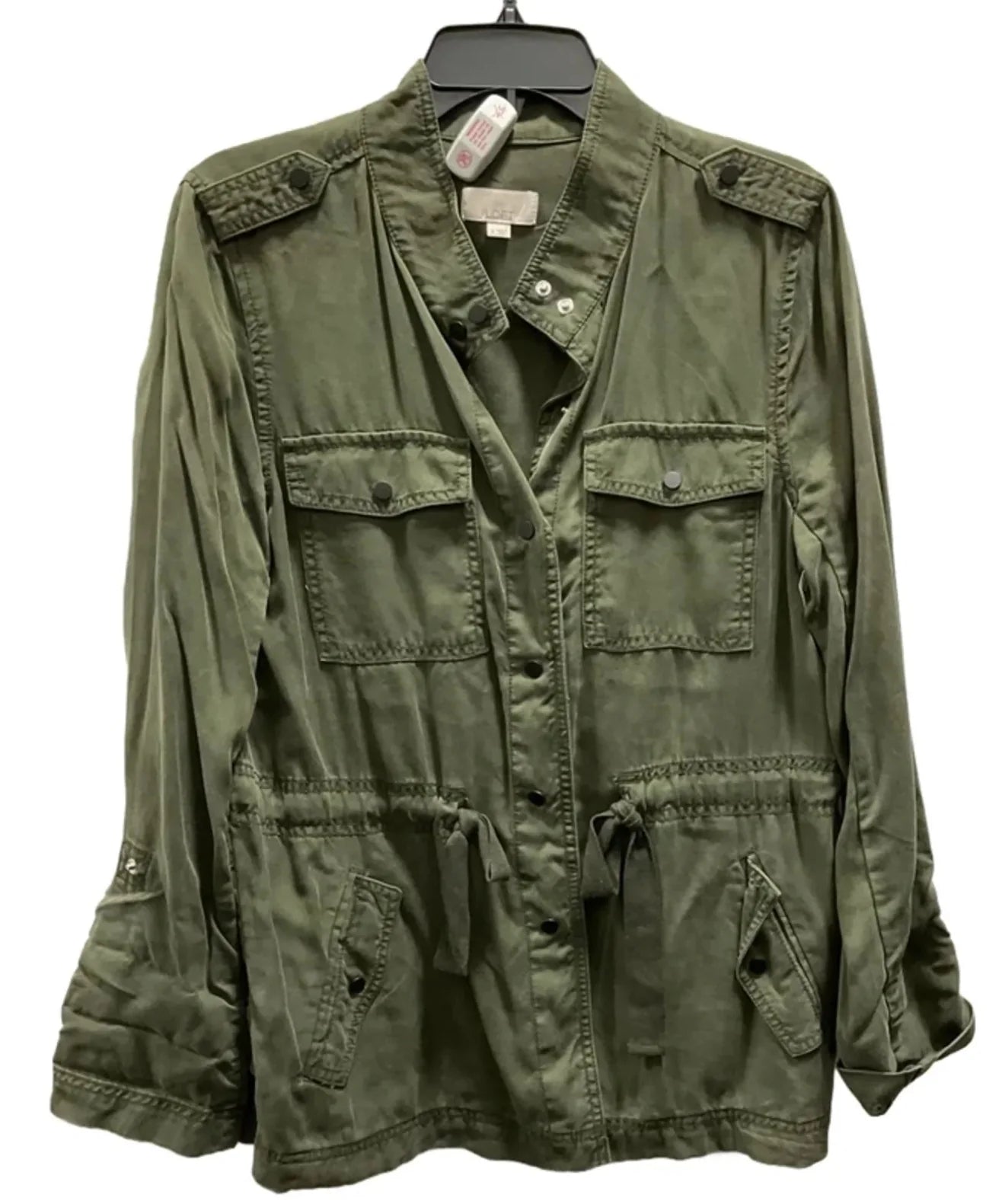 Jacket Denim By Loft In Green, Size: M