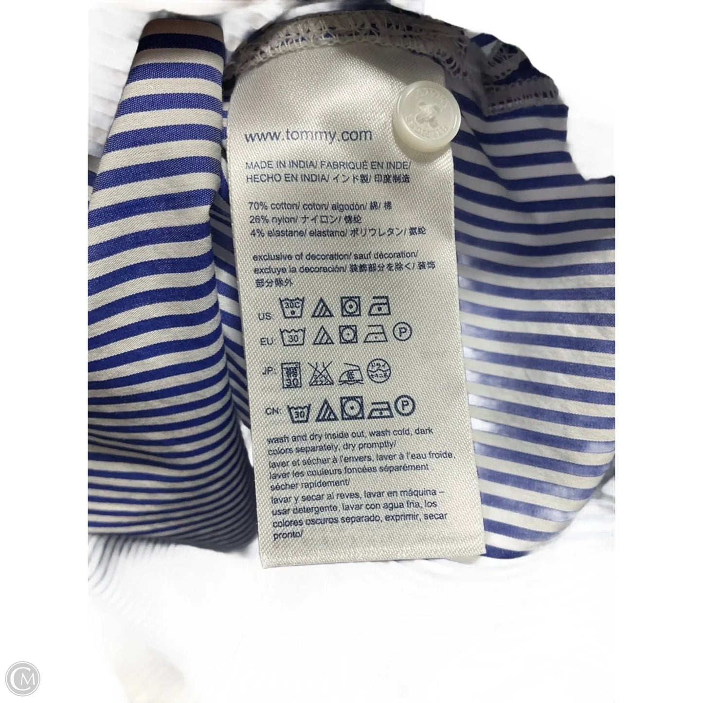 Top Sleeveless Basic By Tommy Hilfiger In Striped Pattern, Size: Sp