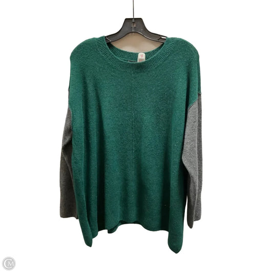 Sweater By Vince Camuto In Green & Grey, Size: 1x