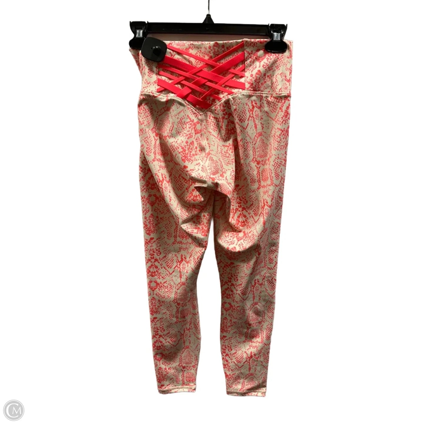 Athletic Leggings By Fabletics In Orange & Tan, Size: Xs