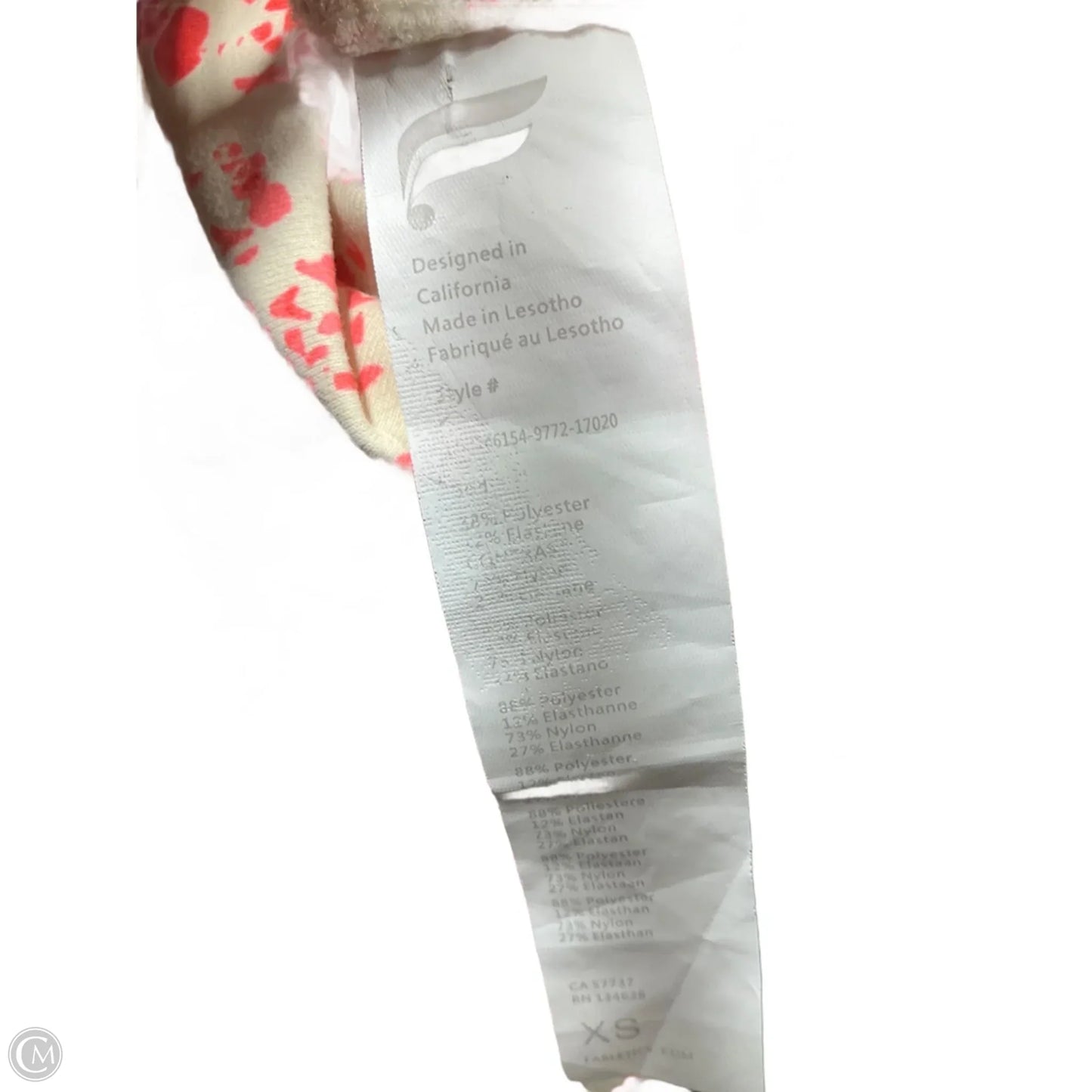 Athletic Leggings By Fabletics In Orange & Tan, Size: Xs