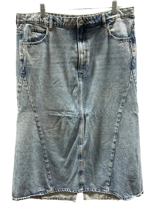 Skirt Maxi By Clothes Mentor In Blue Denim, Size: Xl
