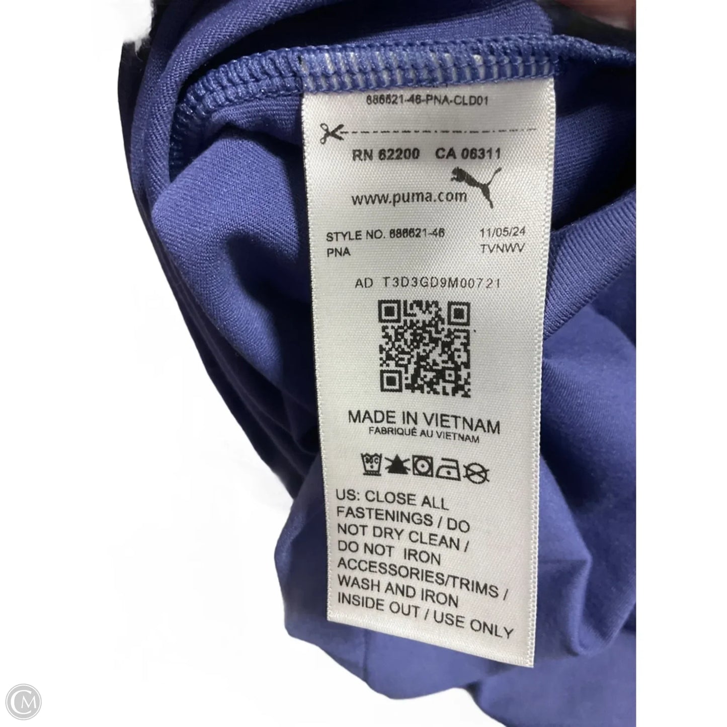 Athletic Jacket By Puma In Blue, Size: 3x