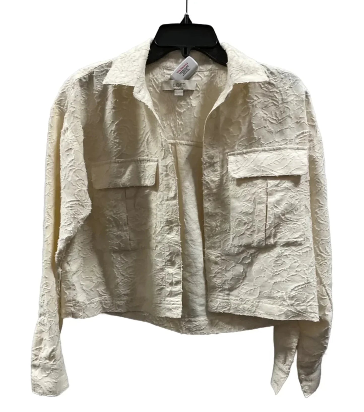 Jacket Other By Loft In Cream, Size: Xxs