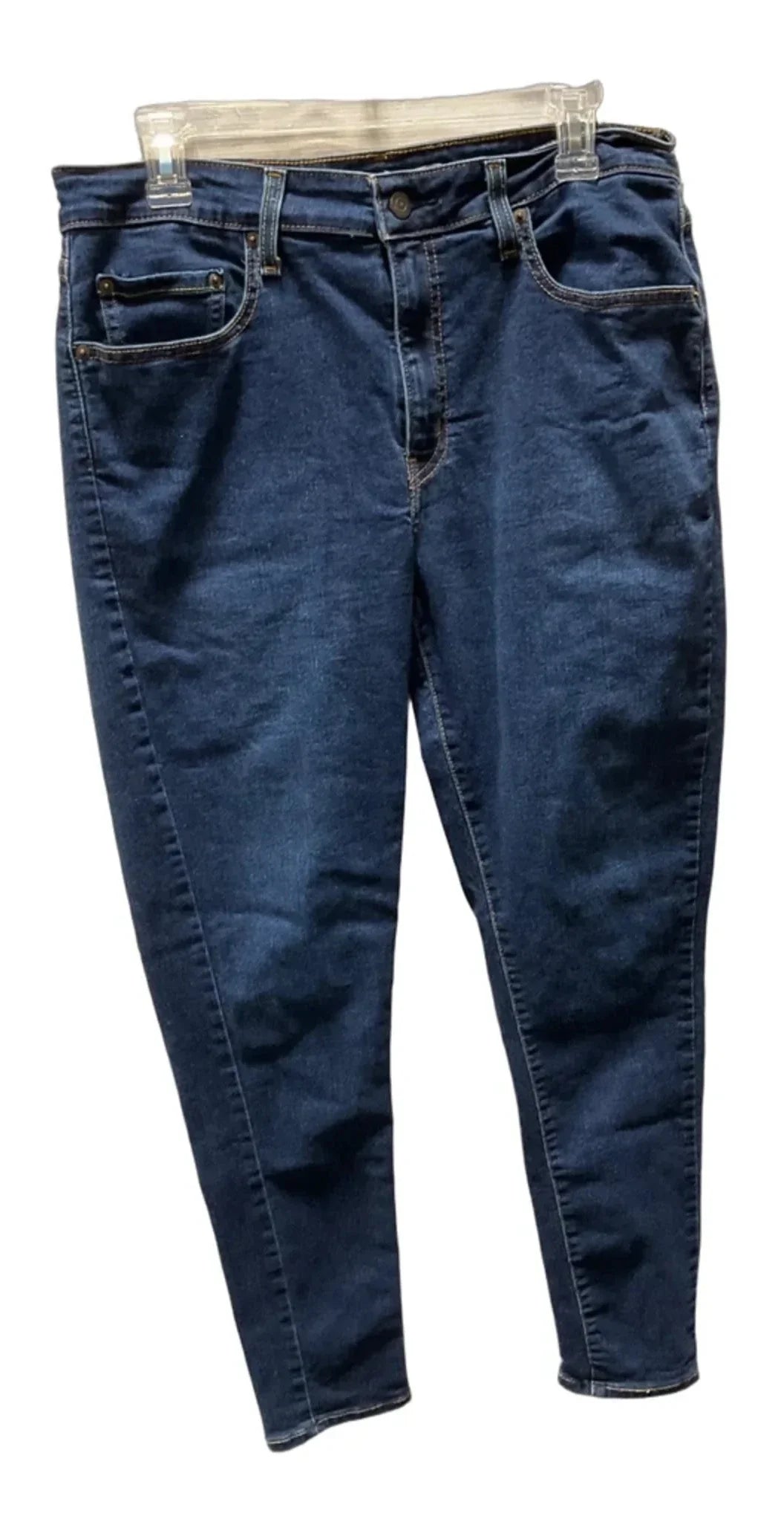 Jeans Skinny By Levis In Blue Denim, Size: 10