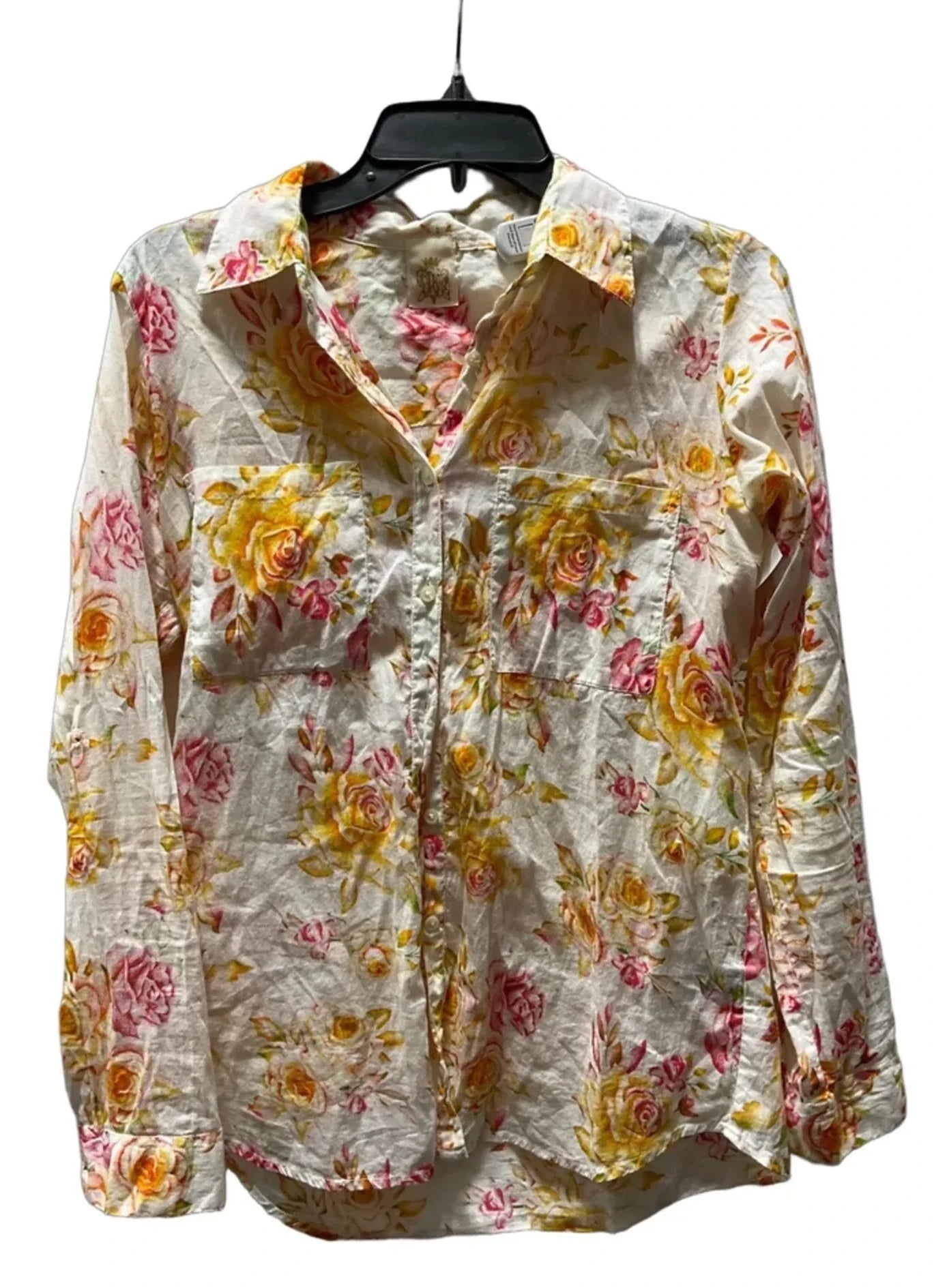 Blouse Long Sleeve By Cmb In Floral Print, Size: S