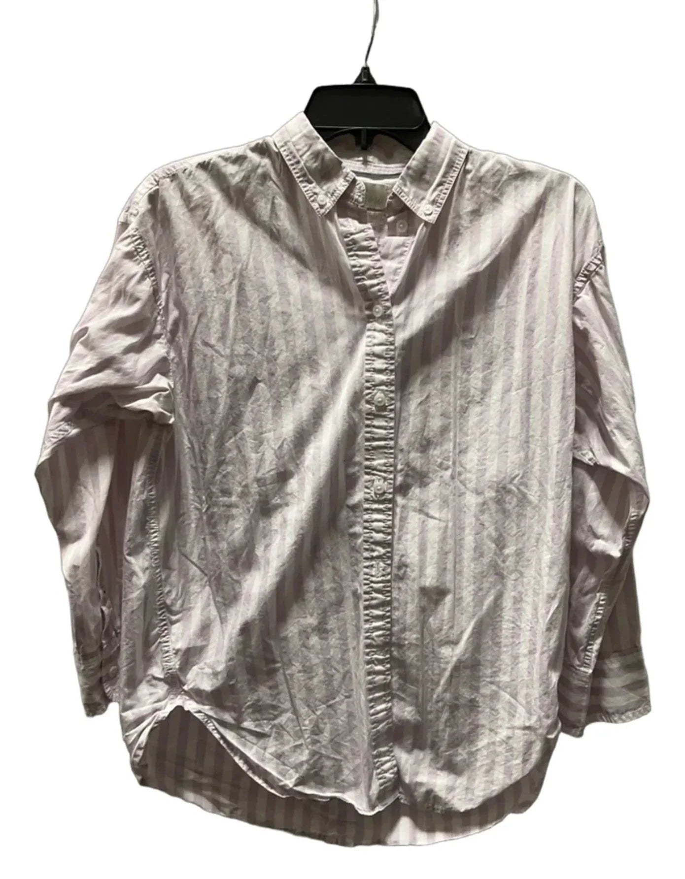 Blouse Long Sleeve By J. Crew In Striped Pattern, Size: 4