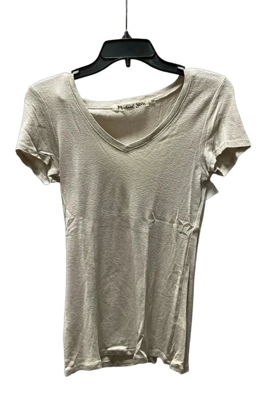 Top Short Sleeve Basic By Michael Stars In Beige