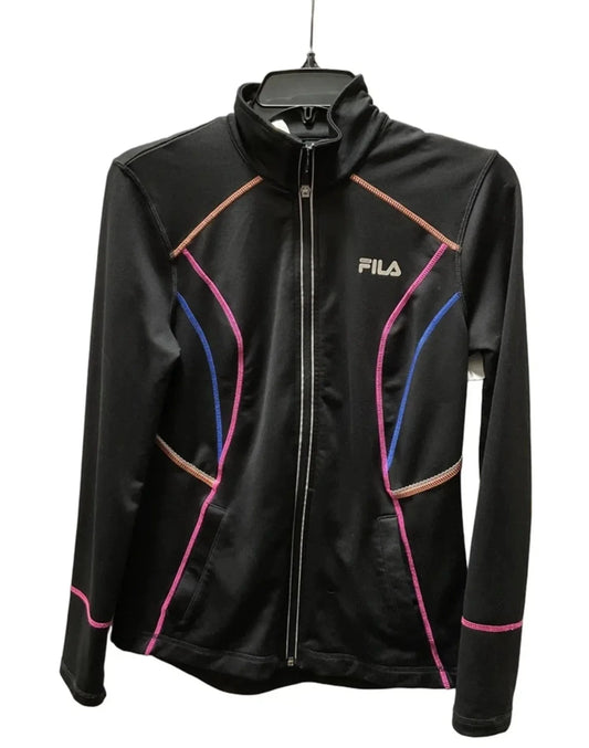 Athletic Jacket By Fila In Black, Size: S