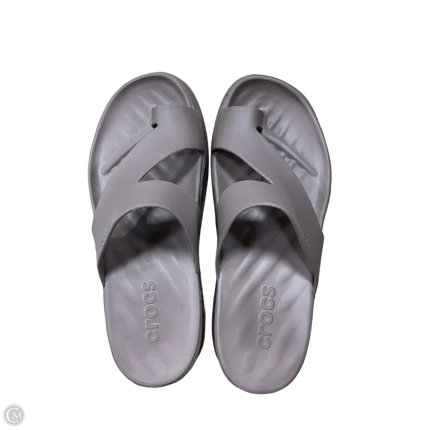 Sandals Heels Block By Crocs In Tan, Size: 8