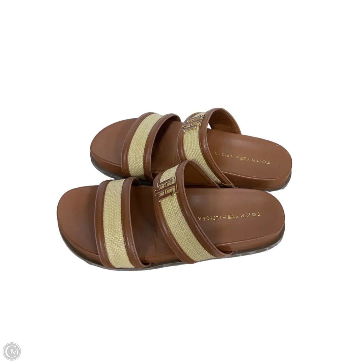 Sandals Flats By Tommy Hilfiger In Tan, Size: 8