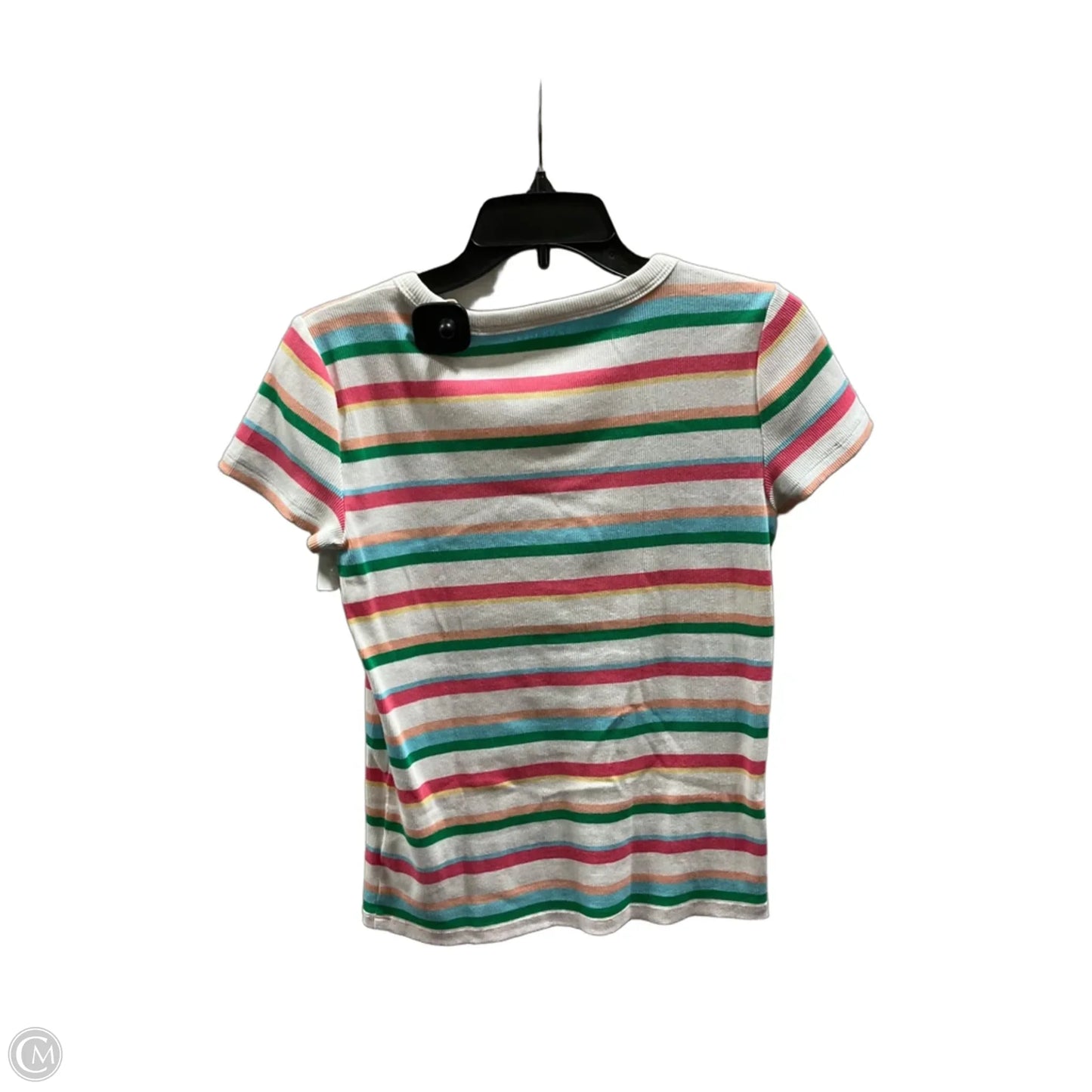 Top Short Sleeve Basic By Talbots In Striped Pattern, Size: Mp