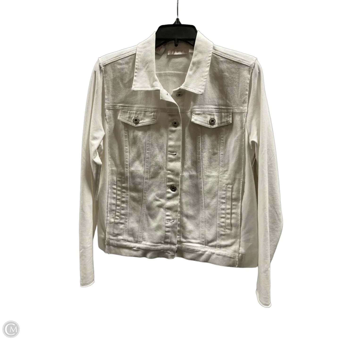 Jacket Denim By Clothes Mentor In White, Size: S