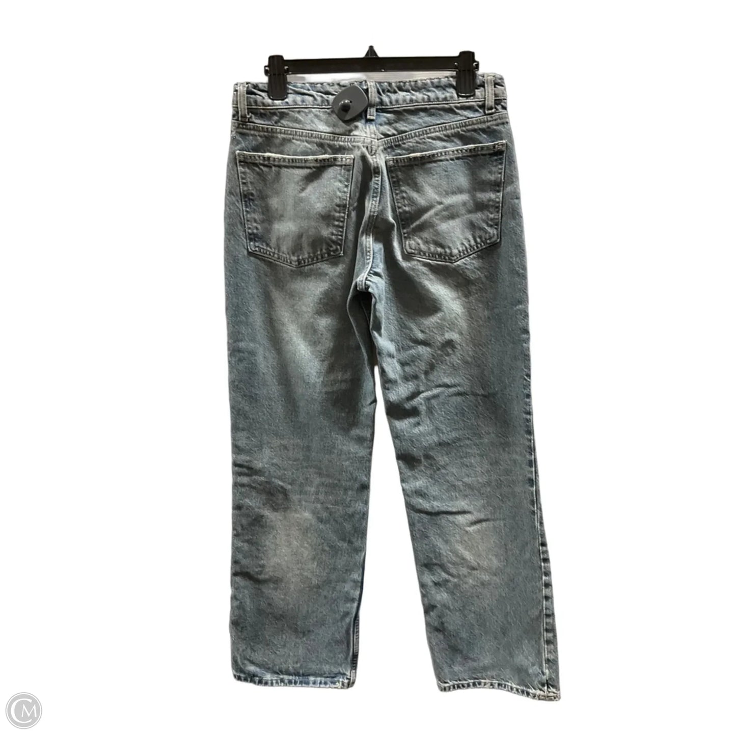 Jeans Straight By Zara In Blue Denim, Size: 8