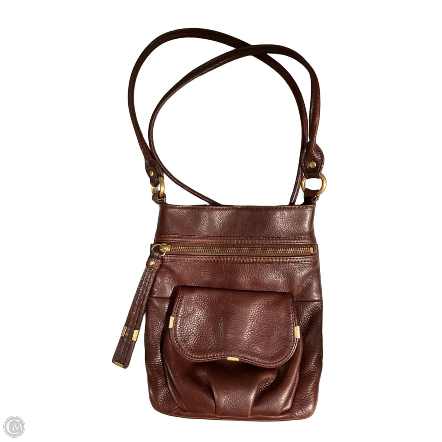 Handbag Leather By B. Makowsky, Size: Medium