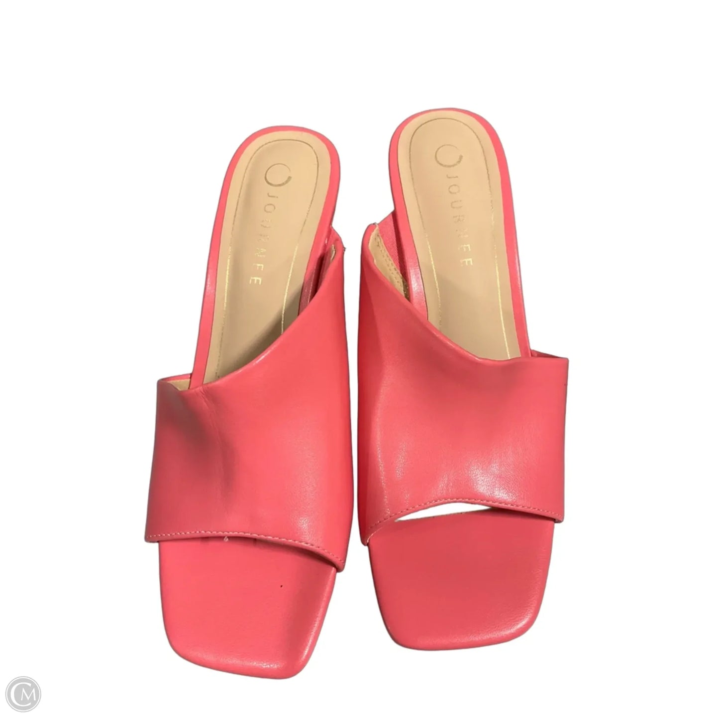 Sandals Heels Wedge By Journee In Pink, Size: 10