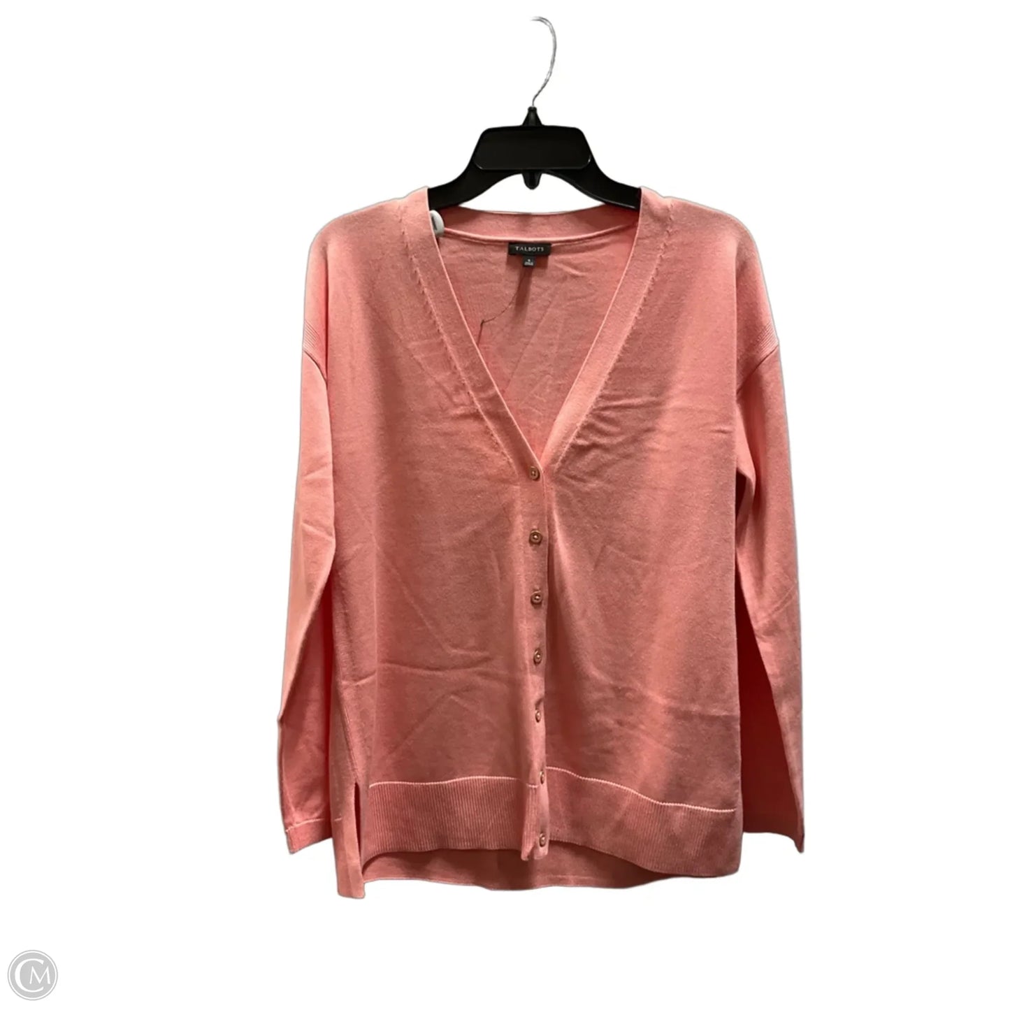 Sweater Cardigan By Talbots In Peach, Size: S