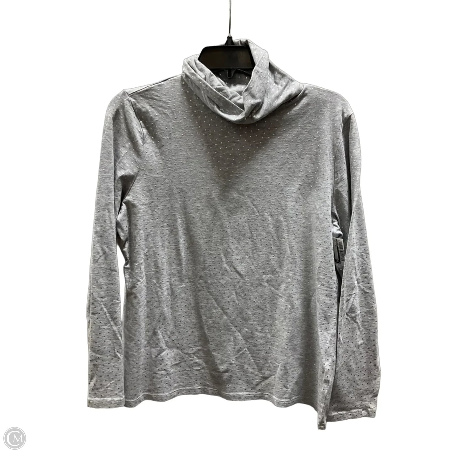 Top Long Sleeve Basic By Talbots In Grey, Size: L