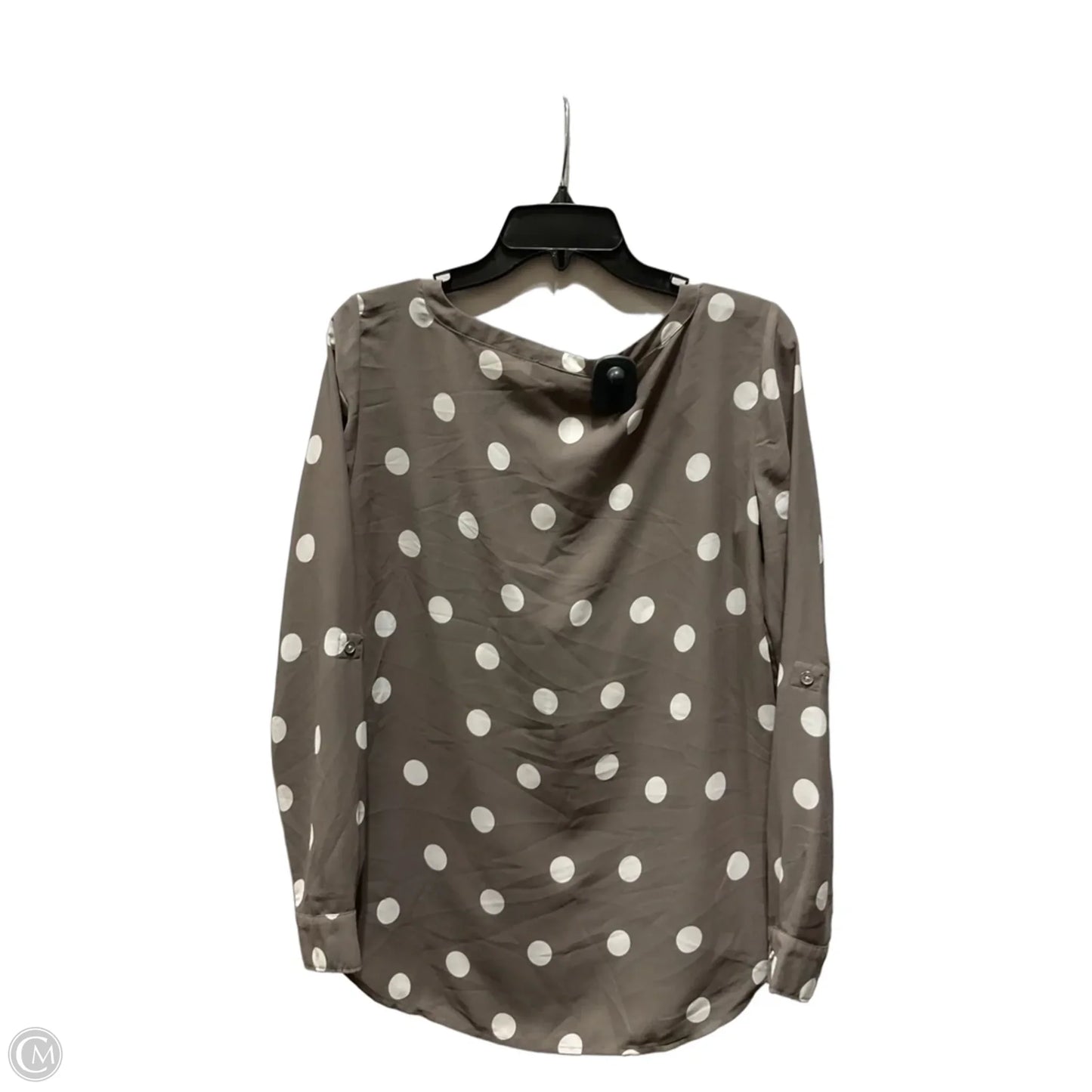 Top Long Sleeve Basic By Loft In Polkadot Pattern, Size: S
