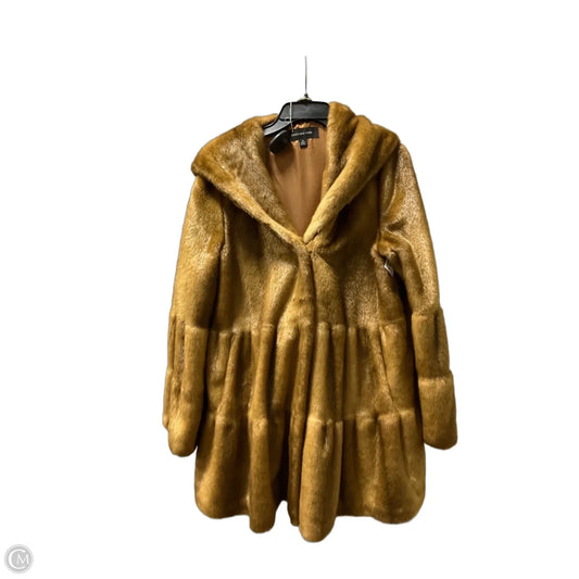 Coat Faux Fur & Sherpa By Jones New York In Brown, Size: M