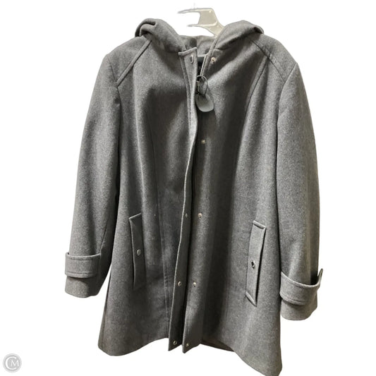 Coat Wool By London Fog In Grey, Size: 2x