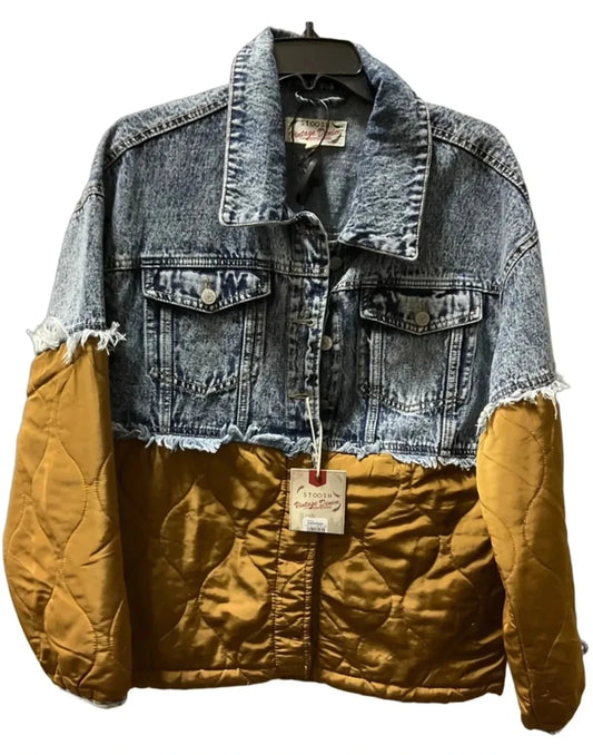 Jacket Denim By Stoosh In Leopard Print, Size: L