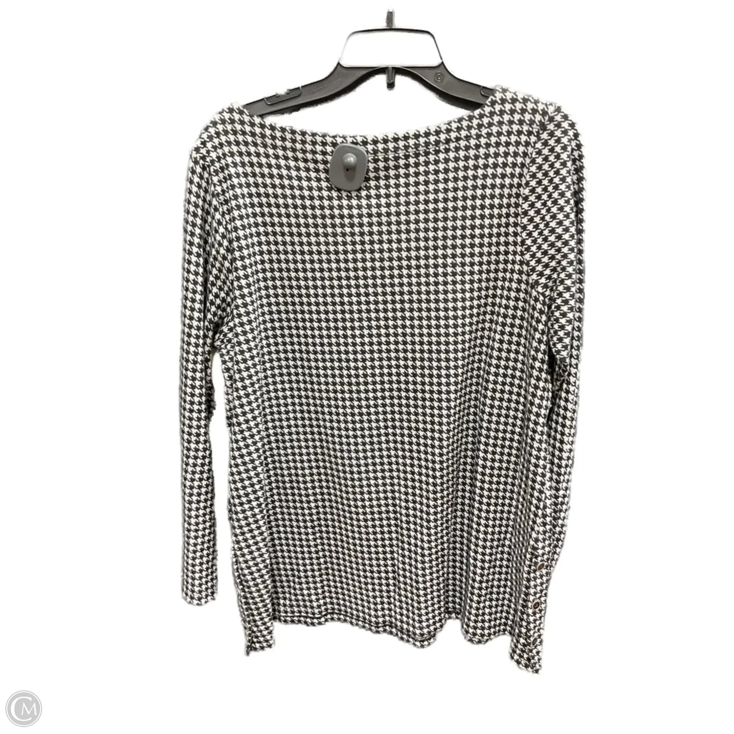 Top Long Sleeve By Talbots In Black & White, Size: 1x
