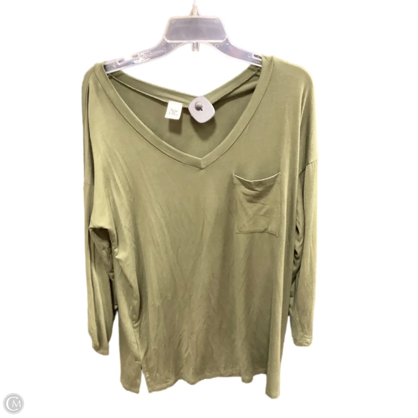Top Long Sleeve Basic By Sew In Love In Green, Size: S