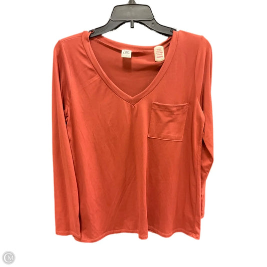 Top Long Sleeve Basic By Sew In Love In Orange, Size: S