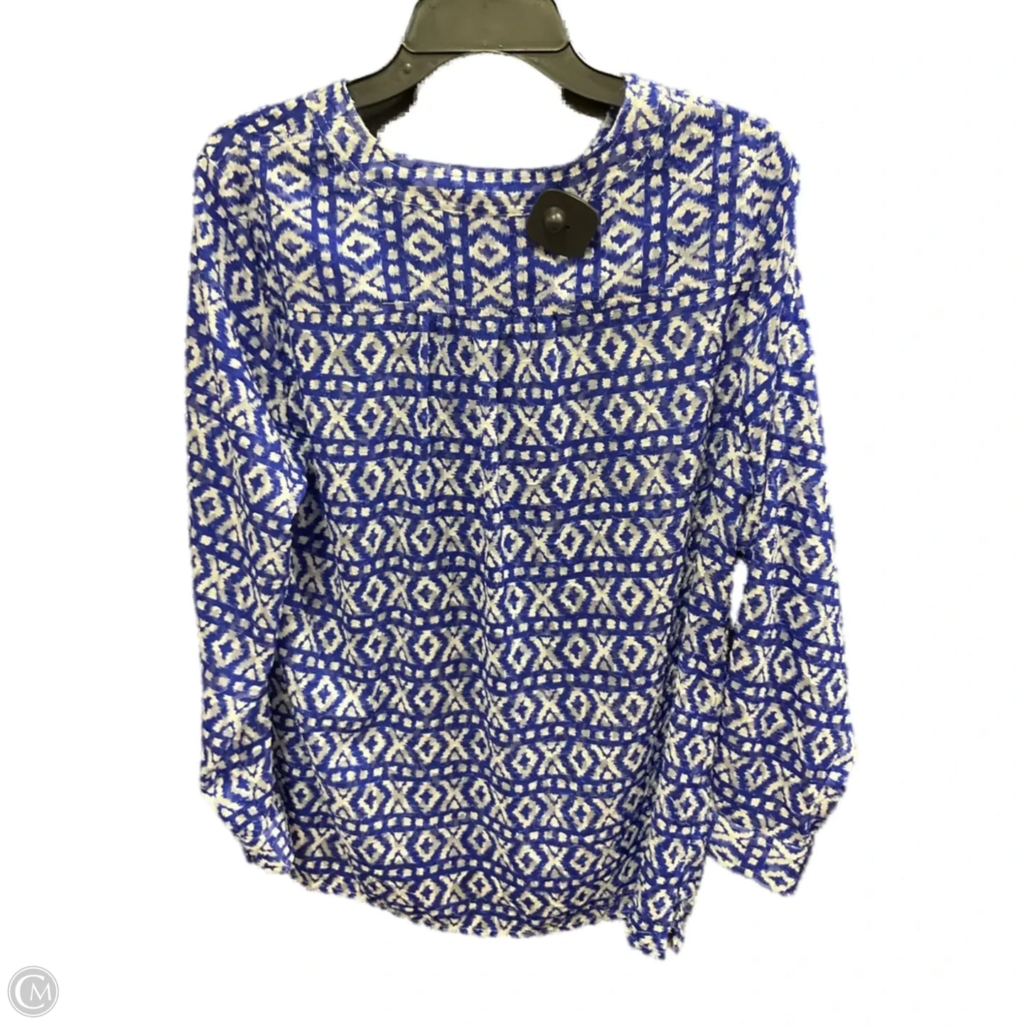 Top Long Sleeve By Chicos In Blue, Size: M