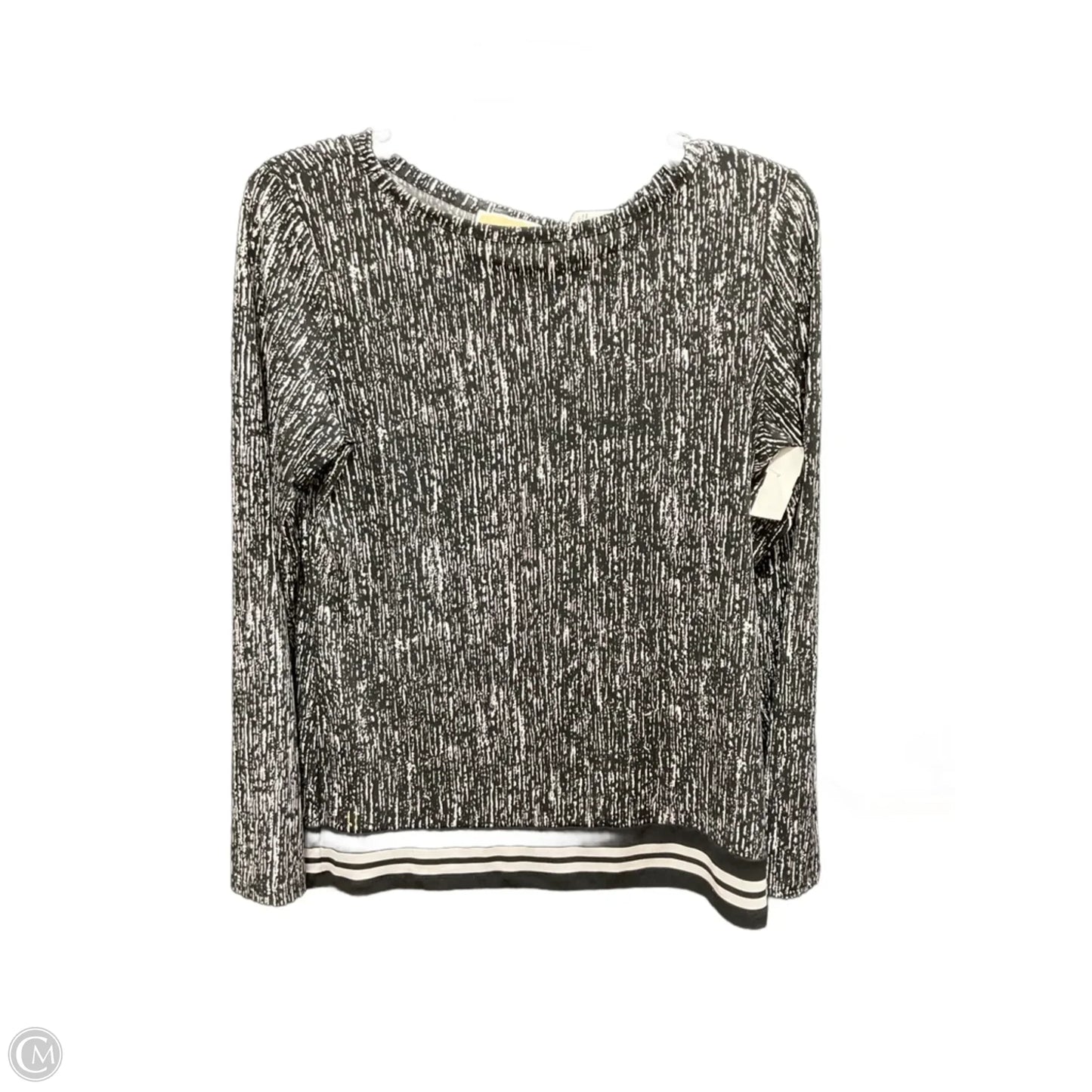 Top Long Sleeve By Michael Kors In Black & White, Size: S