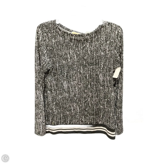 Top Long Sleeve By Michael Kors In Black & White, Size: S