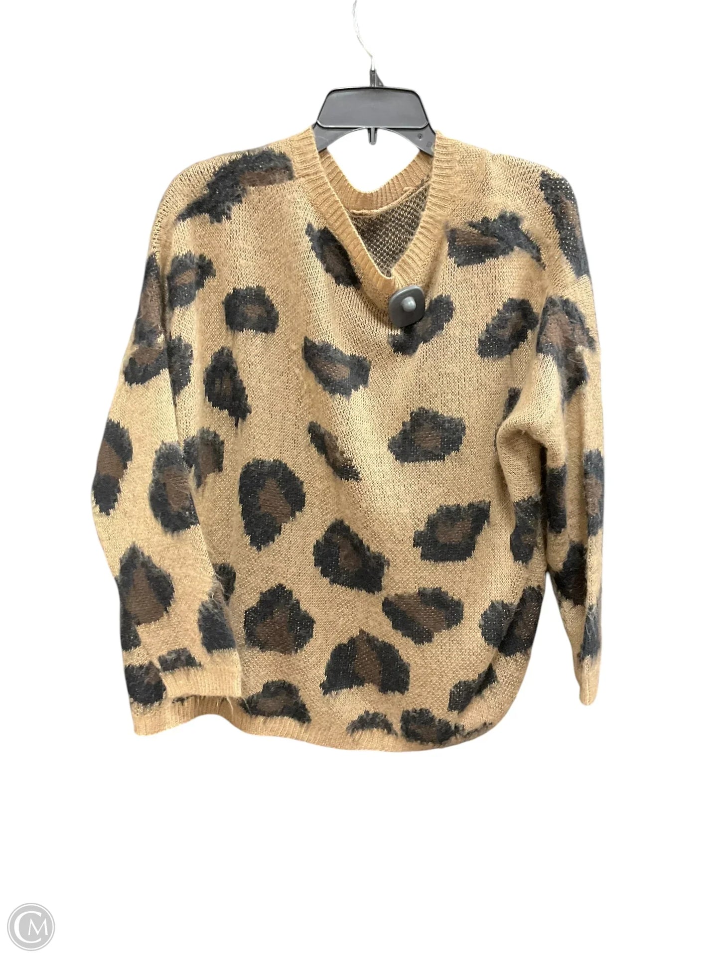 Sweater By She + Sky In Black & Tan, Size: Osfm