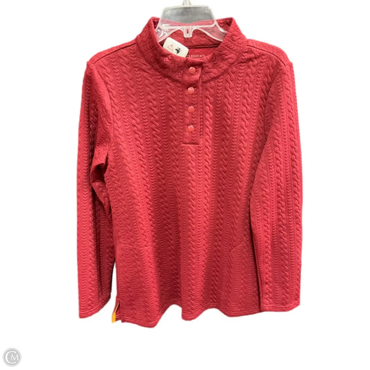 Top Long Sleeve By Appleseeds In Red, Size: S