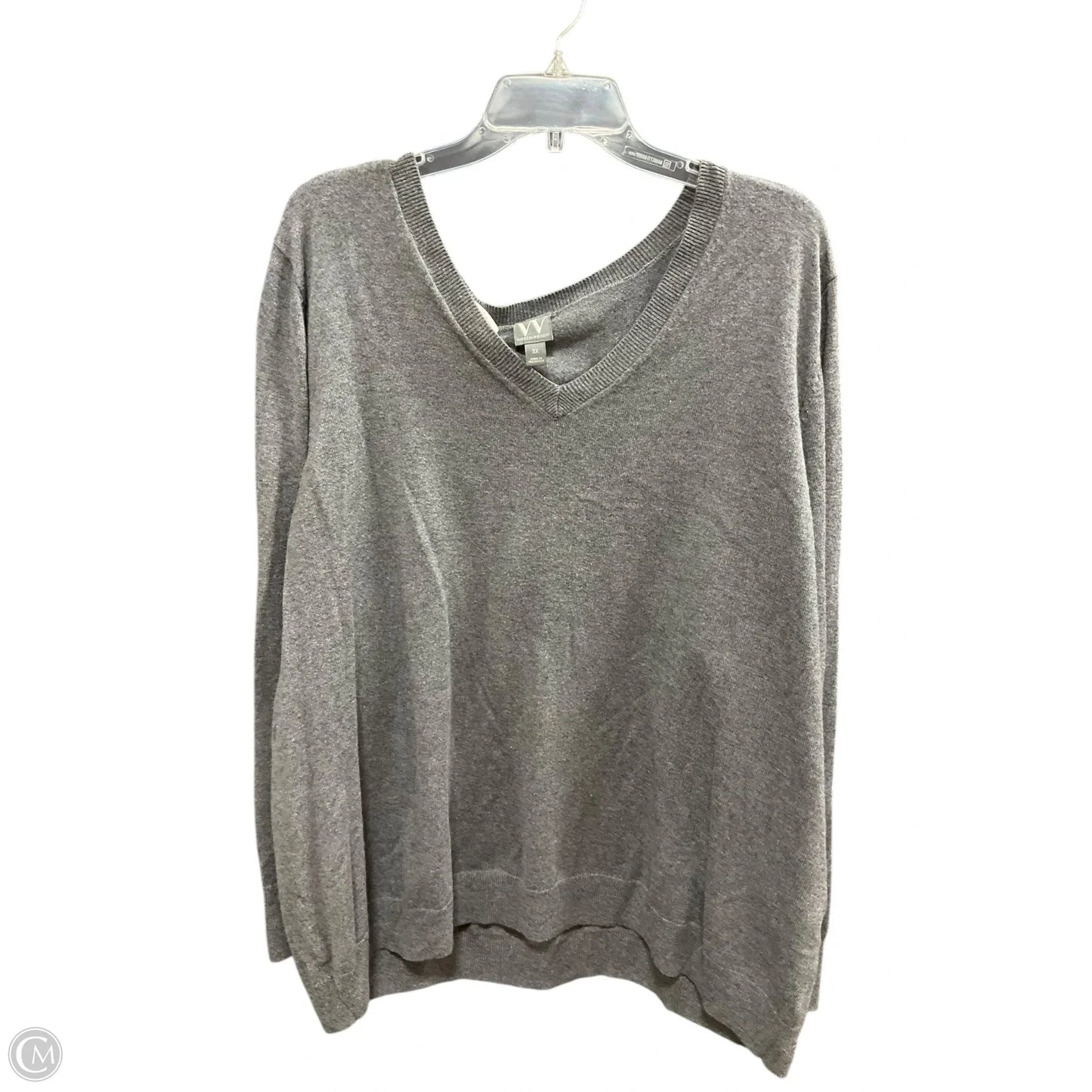 Sweater By Worthington In Grey, Size: 3x