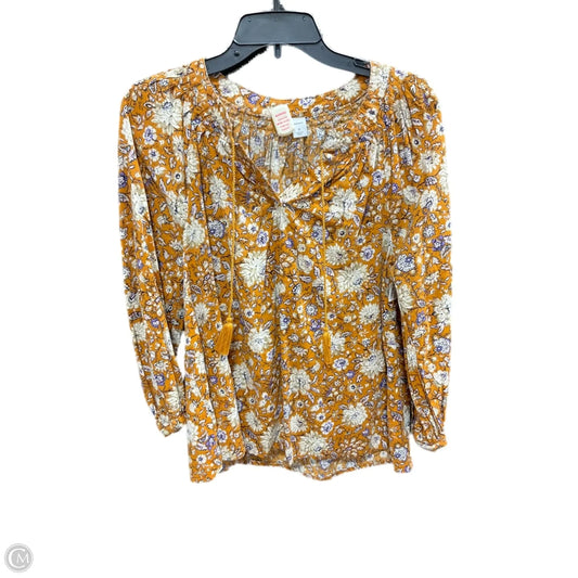 Top Long Sleeve By Old Navy In Gold, Size: S